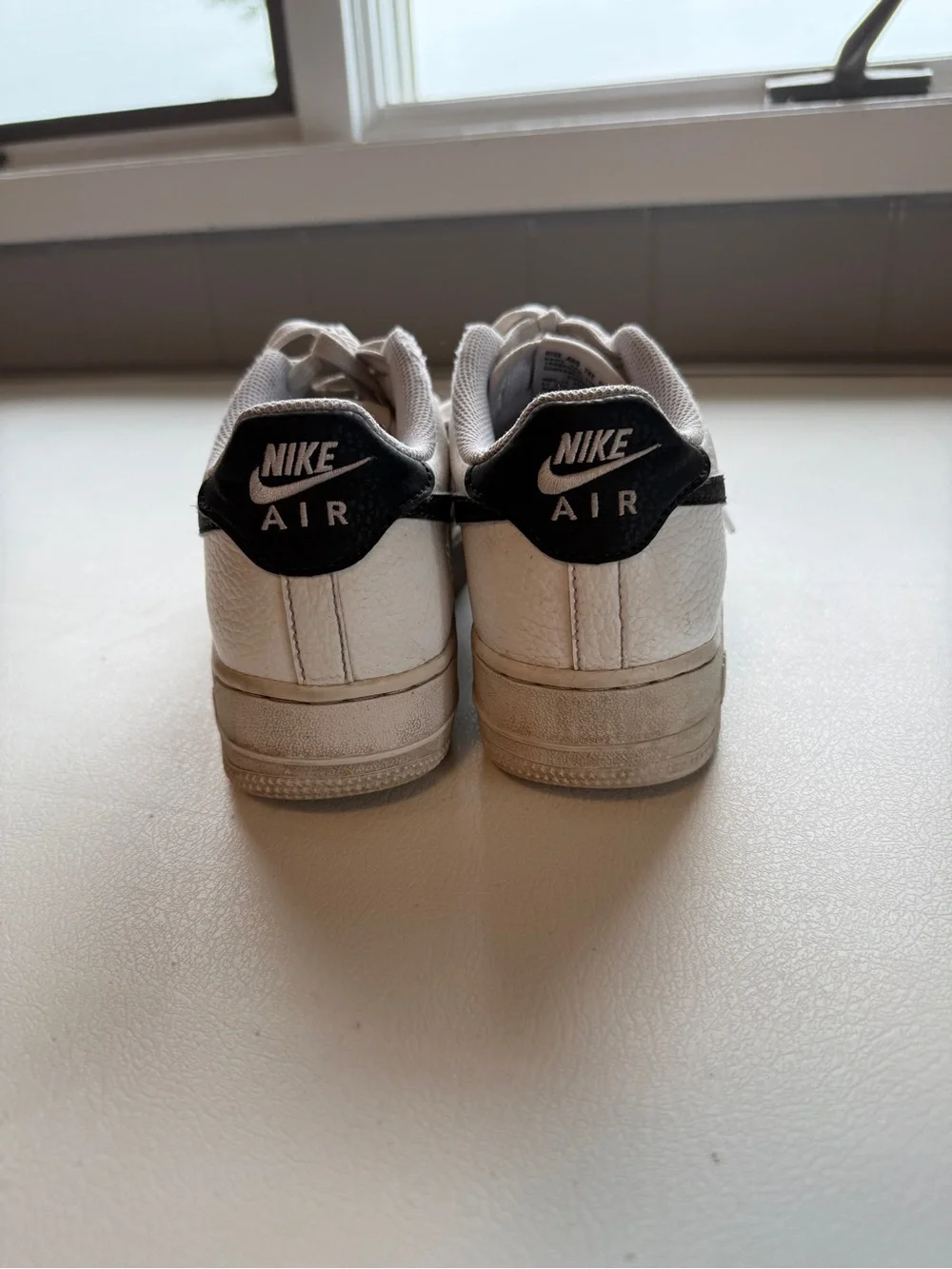 Nike Air Force 1 Low White Black Swoosh Size 6.5Y/ Women’s 8